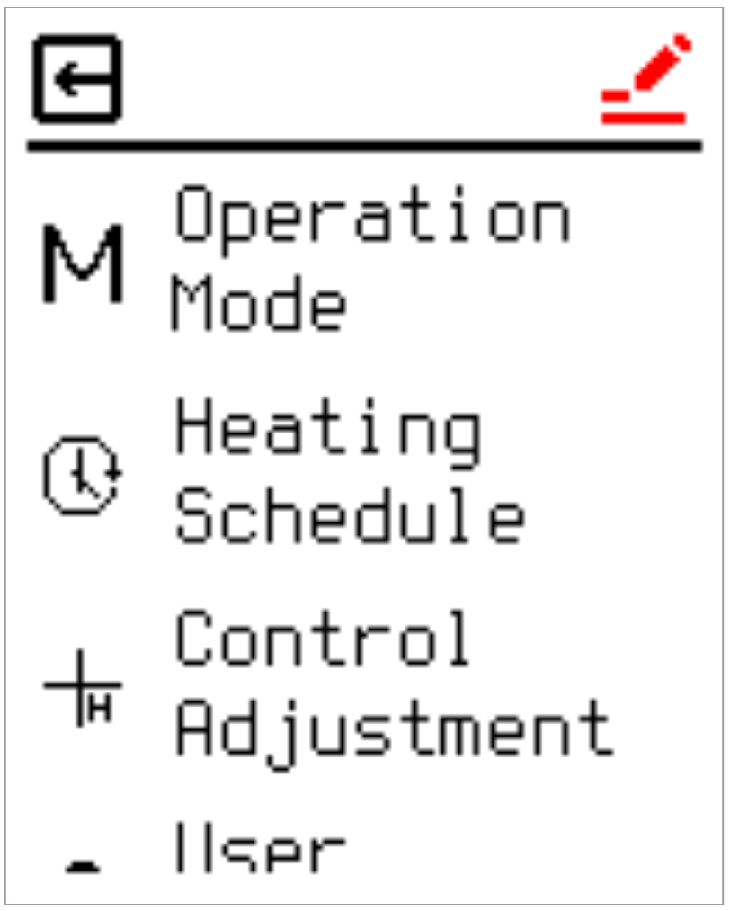 Main menu highlighted from the home screen