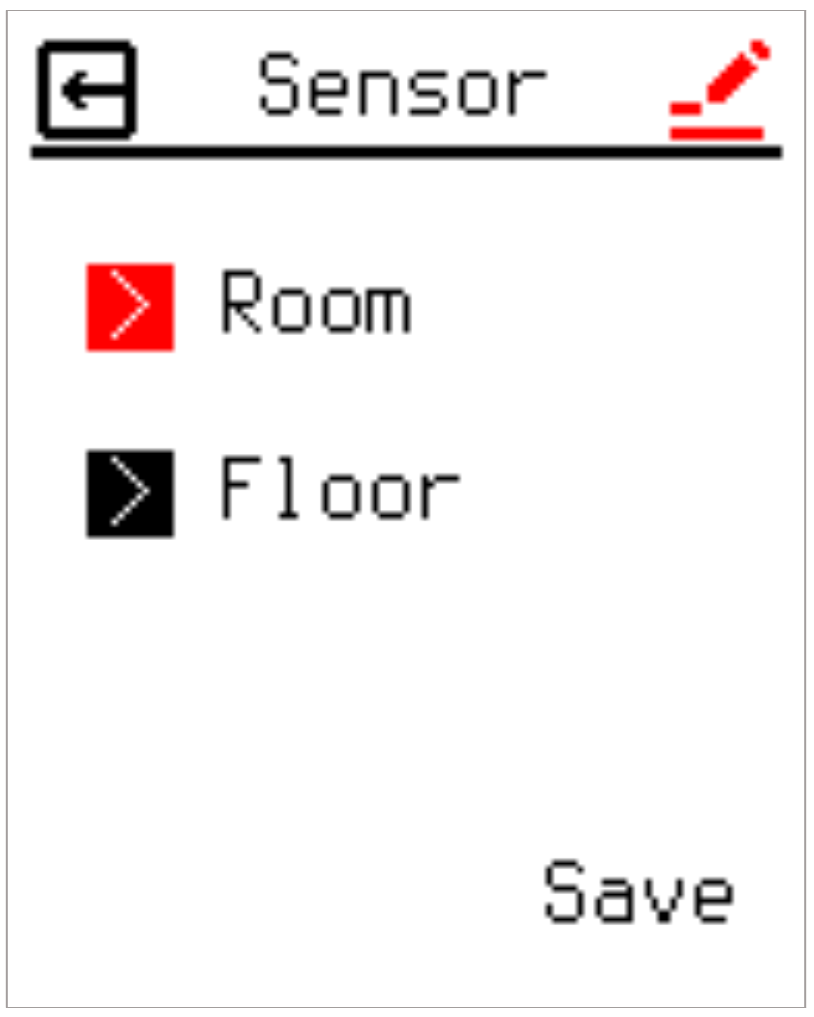 Main Sensor Selection editing