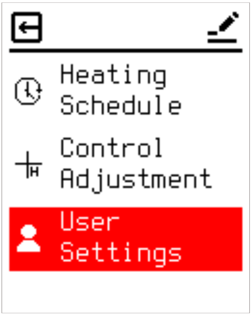 Child Lock menu
