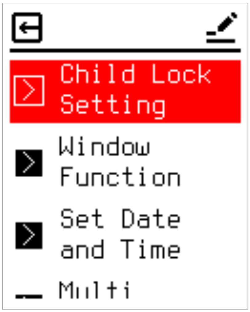 PIN setup screen