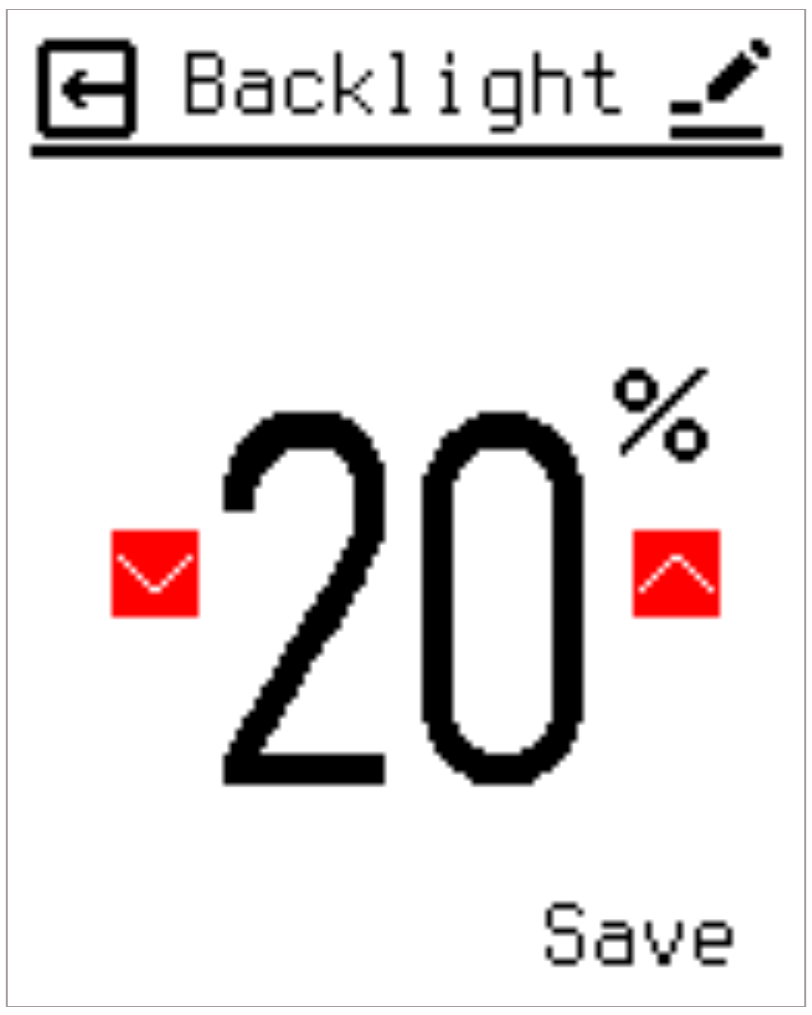Backlight level editing